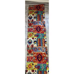 World Market Table Runner 16x90” Teal Florals Italy